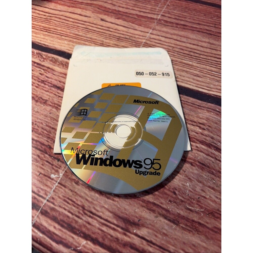 Microsoft Windows 95 Upgrade Disc CD W/ Product Key - Picture 4 of 5